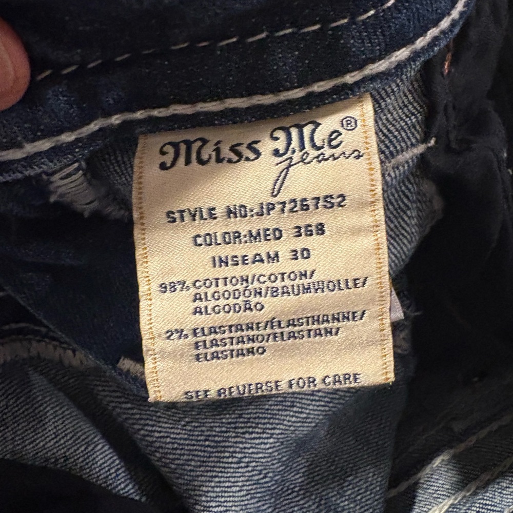 MISS ME Signature Skinny size 27 jeans. Like new - Picture 6 of 10